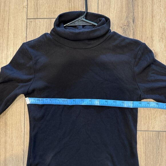 OGL Womens Mock Neck Ribbed Sweater Size Small Minimalist Capsule Everyday Soft - Picture 5 of 6